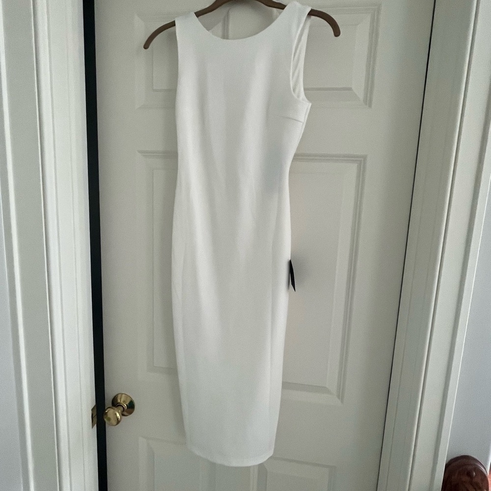 Lulu's Classic White Midi Dress